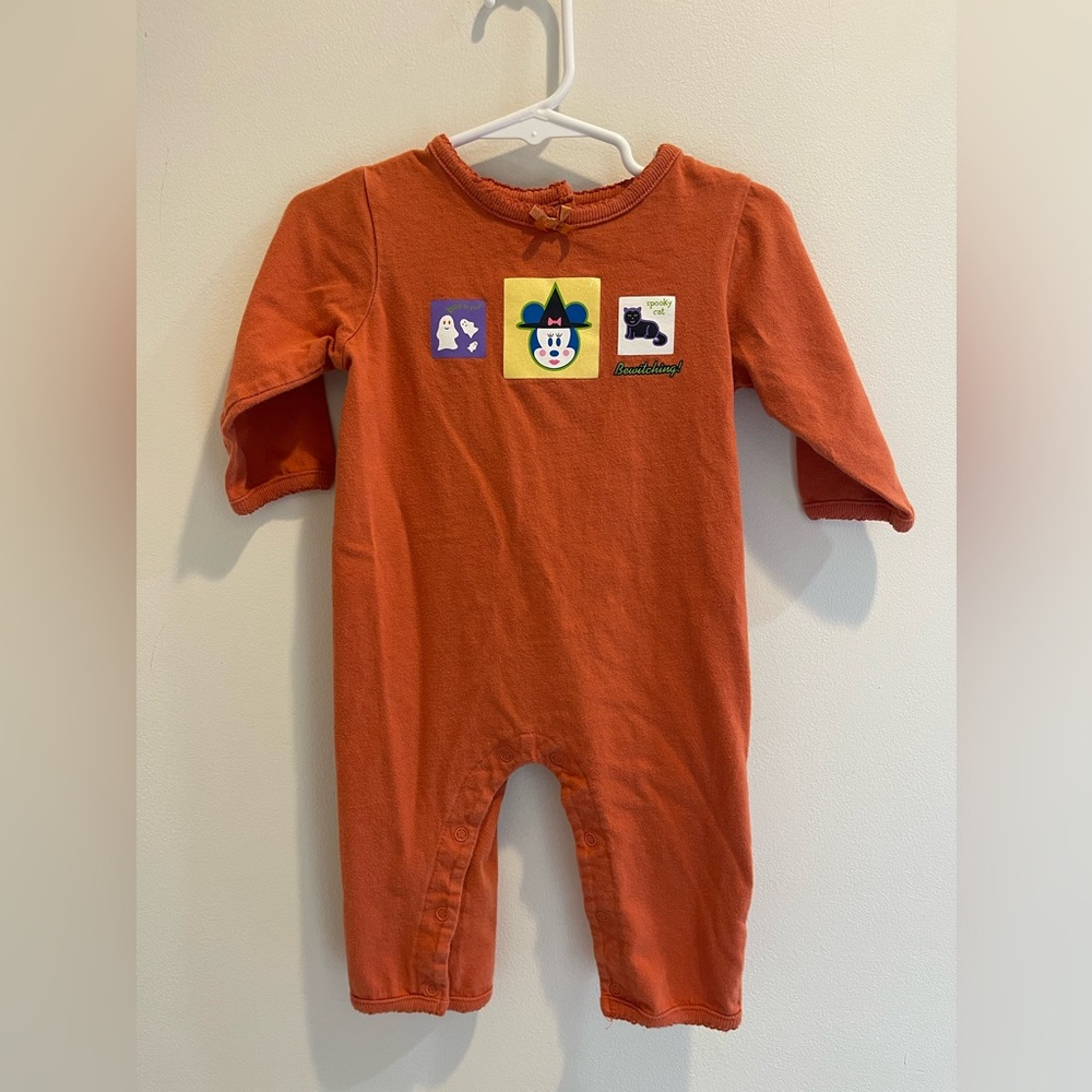 Orange Vintage Minnie Mouse Halloween Outfit - Disney - 12 months